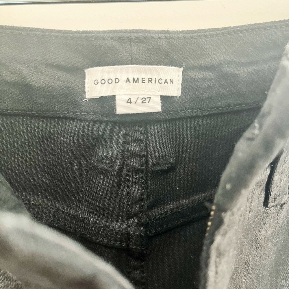 GOOD AMERICAN Good Leg classic coated high waist straight leg jean - Picture 4 of 5